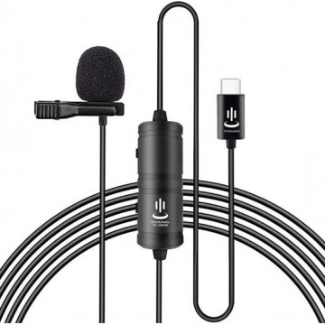 Let op type!! YICHUANG YC-VM30 USB-C / Type-C Dual Modes Lavalier Opnamemicrofoon  kabellengte: 6m