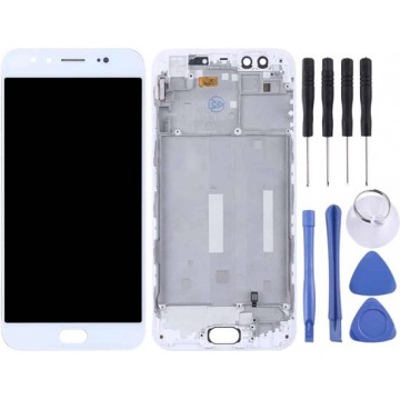 Let op type!! TFT Materials LCD Screen and Digitizer Full Assembly with Frame for Vivo X9(White)
