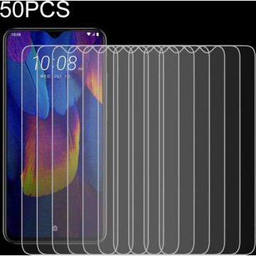 Let op type!! 50 PCS voor HTC WILDFIRE X 2.5 D niet-volledig scherm gehard glas film