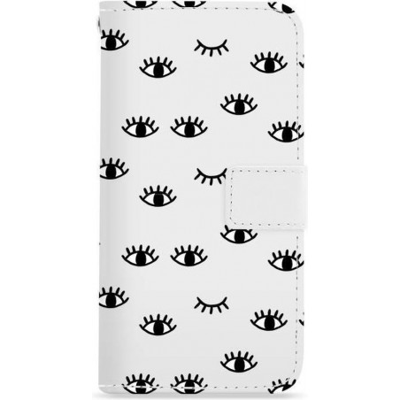 FOONCASE iPhone 7 Plus hoesje - Bookcase - Flipcase - Hoesje met pasjes - Eyes / Ogen