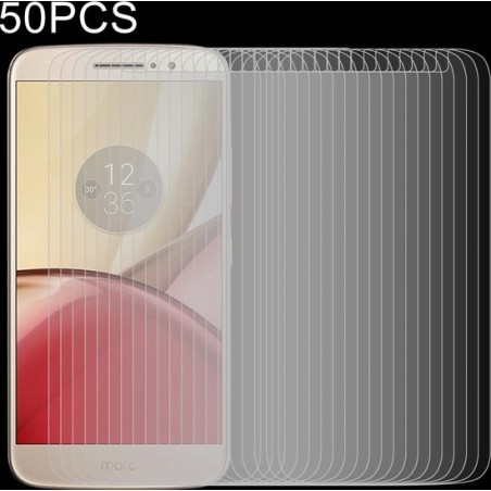 50 STKS 0.26mm 9H 2.5D Gehard Glas Film voor Motorola Moto M