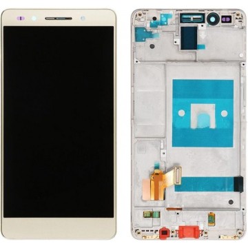 Let op type!! Huawei Honor 7 LCD Screen and Digitizer Full Assembly with Frame(Gold)