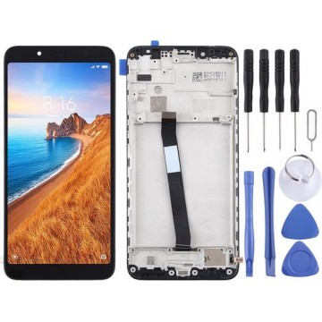 Let op type!! LCD Screen and Digitizer Full Assembly with Frame for Xiaomi Redmi 7A(Black)