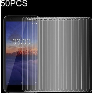 50-PCS 9H 2.5D gehard glasfolie voor Nokia 3.1