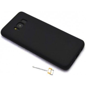 Samsung Galaxy S8 Zwart siliconen / rubberen hoesje