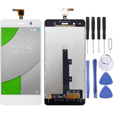 Lcd-scherm en digitizer volledige montage voor BQ Aquaris A4.5 (wit)