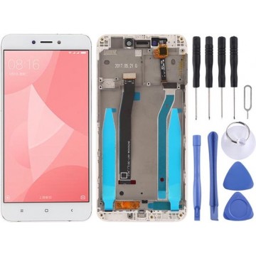 Let op type!! LCD Screen and Digitizer Full Assembly with Frame for Xiaomi Redmi 4X (White)