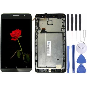 Let op type!! LCD Screen and Digitizer Full Assembly with Frame for Asus Zenfone 6 / A600CG(Black)