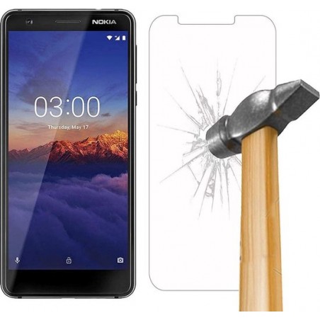 Nokia 3.1 Plus Screenprotector Glas - Tempered Glass Screen Protector - 1x