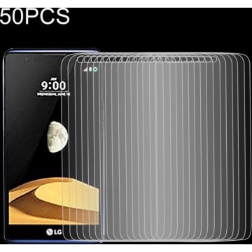 50 STUKS 9H 2.5D gehard glasfilm voor LG X max