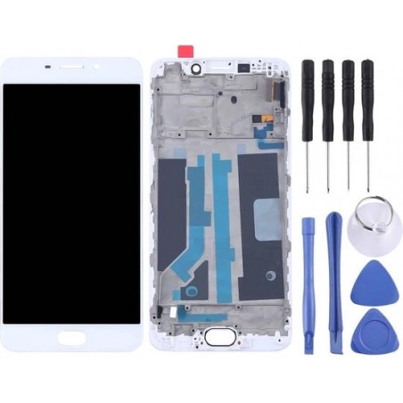 Let op type!! For OPPO R9 LCD Screen (TFT)+ Touch Panel with Frame(White)