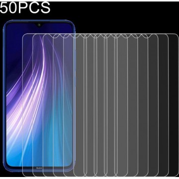 Let op type!! For Xiaomi Redmi Note 8 50 PCS 0.26mm 9H 2.5D Tempered Glass Film