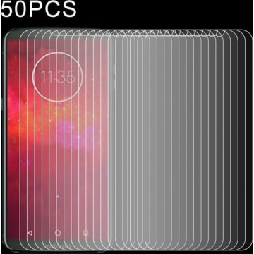 50 STUKS 0,26 mm 9H 2,5D film van gehard glas voor Motorola Moto Z3 Play