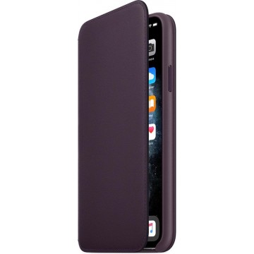 Apple Leren Folio Hoesje voor iPhone 11 Pro Max - Aubergine