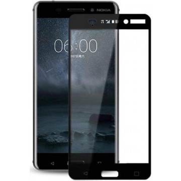 Nokia 7 - Full Cover Screenprotector - Gehard Glas - Zwart