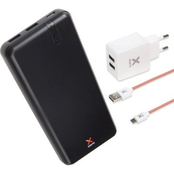 Xtorm Fuel Series Power Bank 20 000 Impact -  Inclusief Android Micro USB Kabel en Wandlader met 2 USB poorten - FS304-CX003