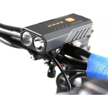 Let op type!! 2 PCS USB oplaadbare fiets light bike zaklamp (wit licht)