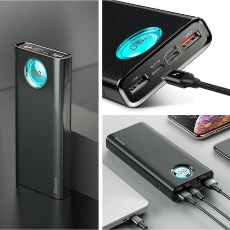 Baseus -  Amblight QC 3.0 Powerbank 20000mAh - Triple input / Triple output