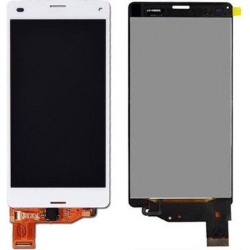 Lcd-scherm en digitizer volledige montage met frame voor Sony Xperia Z3 Mini Compact (wit)