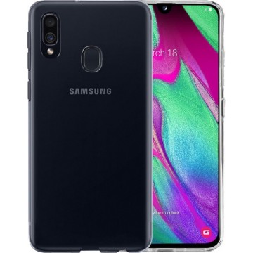 Samsung Galaxy A40 Hoesje Siliconen Case Hoes Cover - Transparant