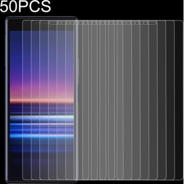 Let op type!! 50 stuks 0.26 mm 9H 2.5 D gehard glas film voor Sony Xperia 20