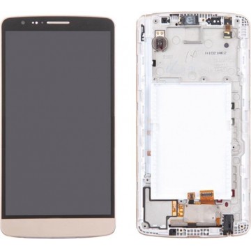 Let op type!! LCD Screen and Digitizer Full Assembly with Frame for LG G3 Stylus / D690(Gold)