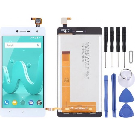 Lcd-scherm en digitizer volledige montage voor Wiko Jerry 2 (wit)