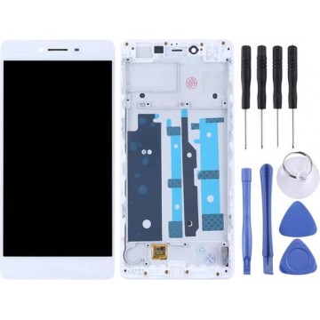 Let op type!! TFT Materials LCD Screen and Digitizer Full Assembly with Frame for OPPO R7s(White)