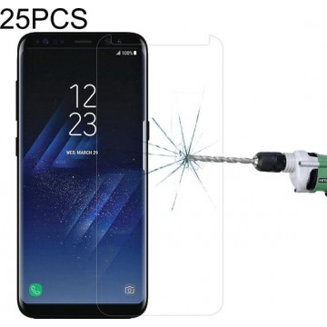 25 PCS voor Galaxy S8 / G950 Case Friendly Screen Curved Tempered Glass Film (transparant)