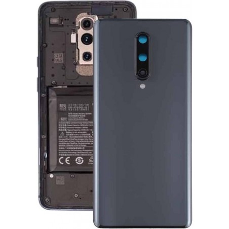 Originele batterij achterkant met cameralensdeksel voor OnePlus 8 (zwart)