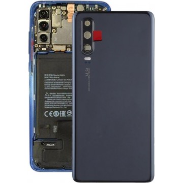Let op type!! Battery Back Cover with Camera Lens for Huawei P30(Black)