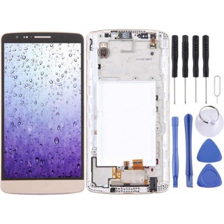 Lcd-scherm en Digitizer volledige montage met frame voor LG G3 Stylus / D690 (goud)