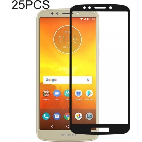 Let op type!! 25 stuks volledige lijm volledige cover Screen Protector gehard glas film voor Motorola Moto E5