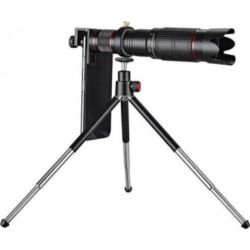 GadgetBay HD 4K 36X Zoom Telephoto Telescooplens voor je telefoon + Tripod - Zwart