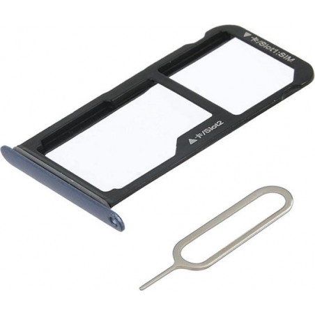 MMOBIEL Sim Tray Kaart Houder Nano Slot voor Huawei P10 Lite (BLAUW)