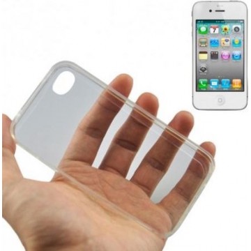 iPhone 4(S) TPU Siliconen Case Ultra Dun Gel Hoesje Transparant