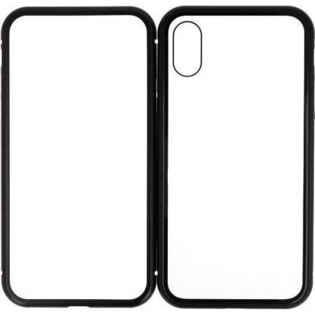Magnetic Back Cover voor iPhone XS Zwart - Transparant