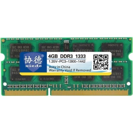 Let op type!! XIEDE X095 DDR3 1333MHz 4GB 1.35 V algemene volledige compatibiliteit geheugen RAM module voor laptop