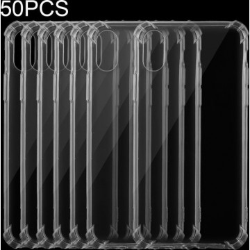 50-PCS Ultradunne transparante TPU zachte beschermhoes voor iPhone XS Max (transparant)