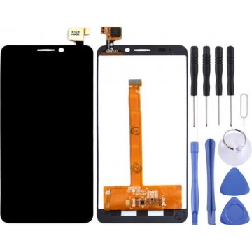 Let op type!! LCD Screen and Digitizer Full Assembly for Alcatel One Touch Idol S / 6034 / 6034R / OT6034(Black)