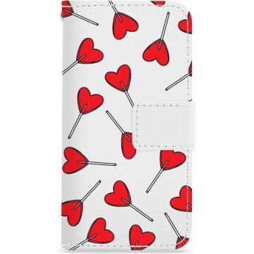 FOONCASE iPhone 6 Plus hoesje - Bookcase - Flipcase - Hoesje met pasjes - Love Pop