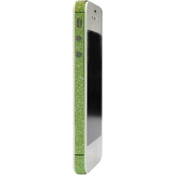 GadgetBay Skin iPhone 4 4s glitter Bumper stickers Color Edge glamour - Groen