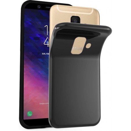 Soft TPU Zwart hoesje Silicone Case Samsung Galaxy A6 plus 2018