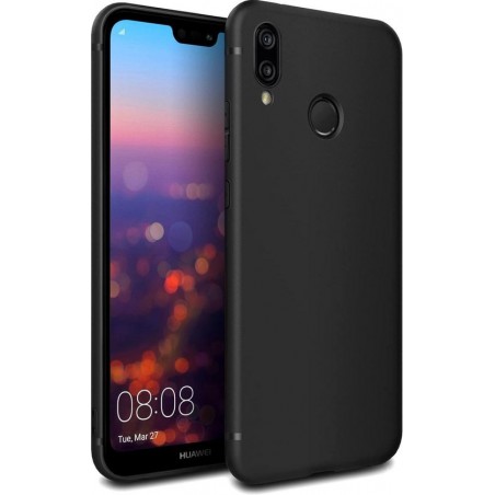 Huawei P20 Lite 2018 - Silicone Hoesje - Zwart