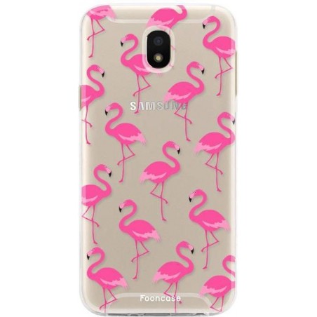 FOONCASE Samsung Galaxy J5 2017 hoesje TPU Soft Case - Back Cover - Flamingo