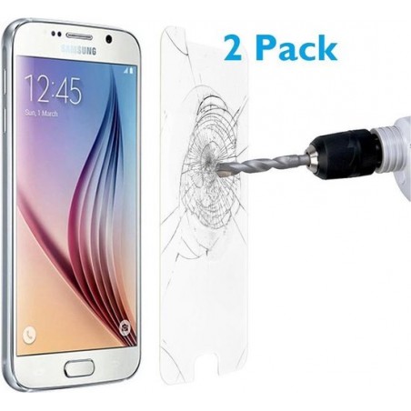 2 stuks Galaxy S6 glazen Tempered Glass /  Screen protector  2.5D 9H (0.3mm)