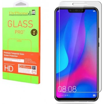DrPhone Huawei P Smart+ (PLUS) 2018 Glas - Glazen Screen protector - Tempered Glass 2.5D 9H (0.26mm)