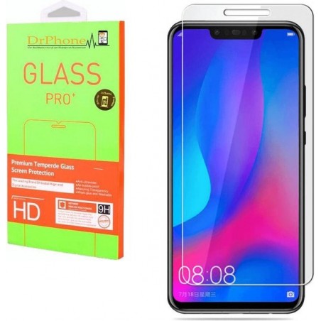 DrPhone Huawei P Smart+ (PLUS) 2018 Glas - Glazen Screen protector - Tempered Glass 2.5D 9H (0.26mm)