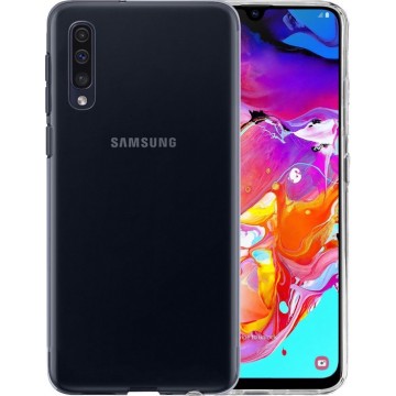 Samsung Galaxy A70 Hoesje Siliconen Case Hoes Cover - Transparant