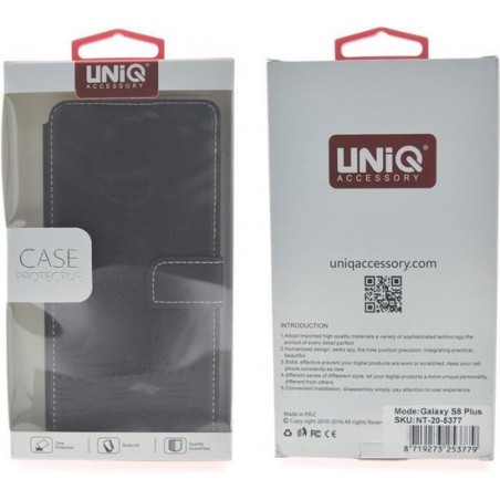 UNIQ Accessory Galaxy S8 Plus Book Case cover Kunstleer - Zwart (G955F)
